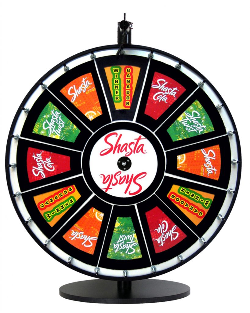 36 Inch Insert Your Own Graphics Lighted Prize Wheel with Blinking LEDs
